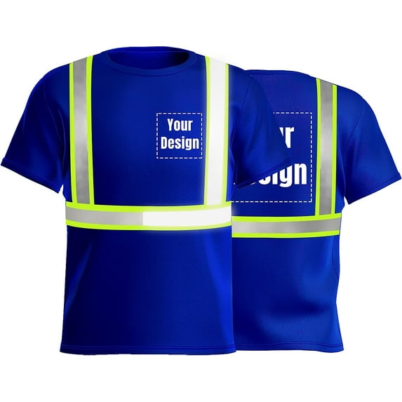 High Visibility Reflective Safety Shirts Custom Your Logo Hi Vis t Shirts Neon Quick Dry Outdoor Work Shirts