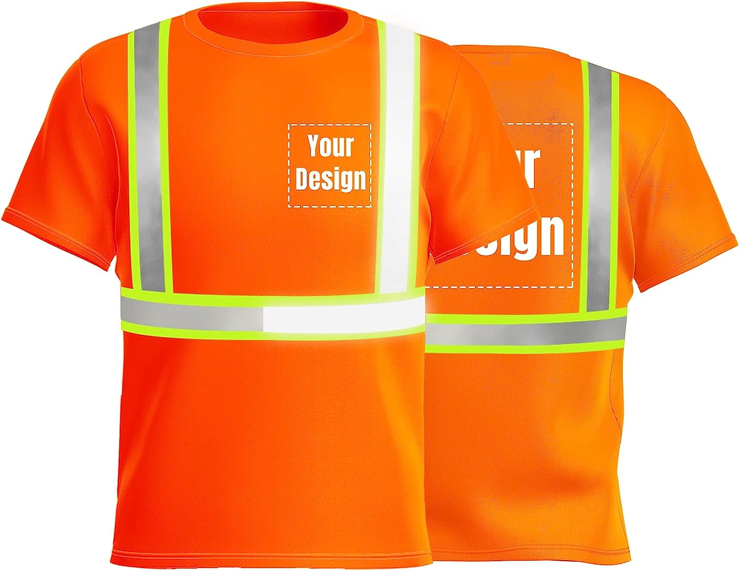 High Visibility Reflective Safety Shirts Custom Your Logo Hi Vis t ...
