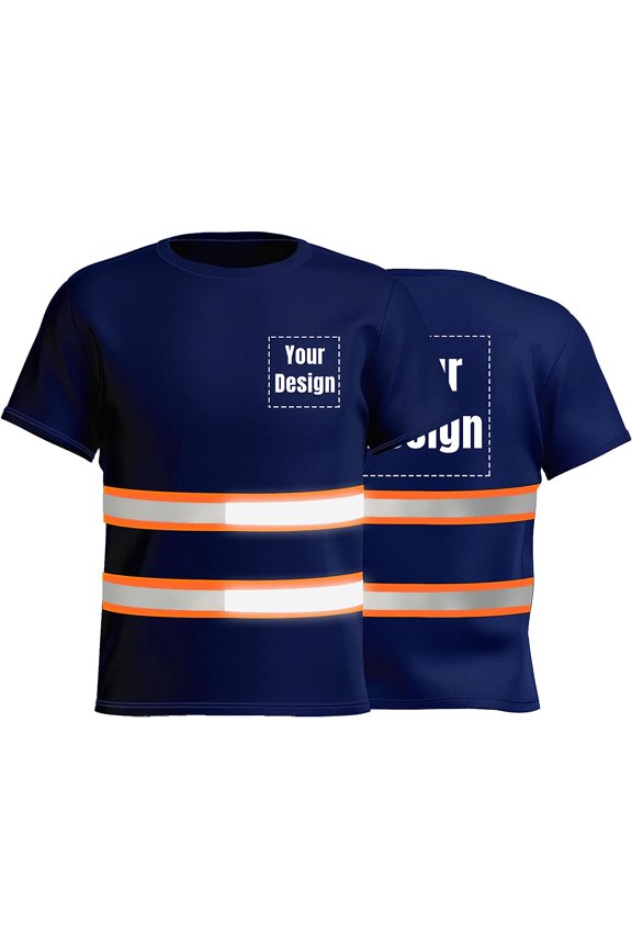 High Visibility Reflective Safety Shirts Custom Your Logo Hi Vis t Shirts Neon Quick Dry Outdoor Work Shirts