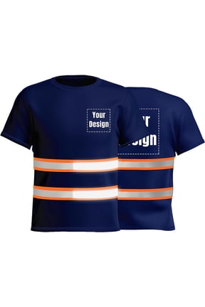 High Visibility Reflective Safety Shirts Custom Your Logo Hi Vis t Shirts Neon Quick Dry Outdoor Work Shirts
