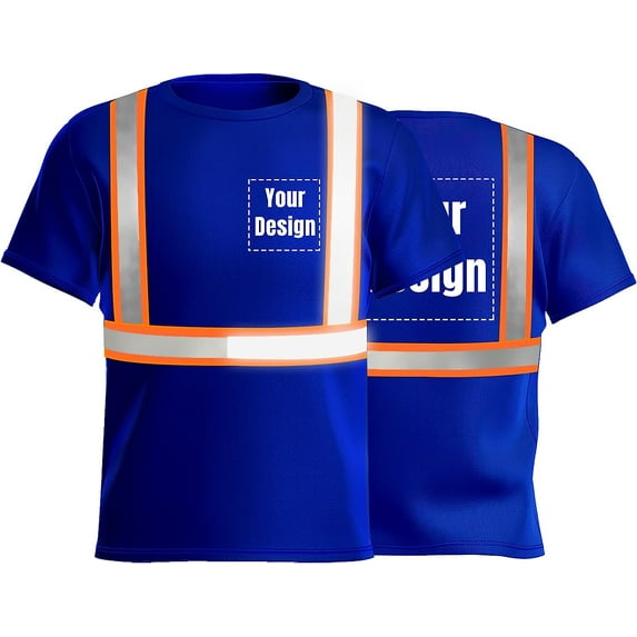 High Visibility Reflective Safety Shirts Custom Your Logo Hi Vis t Shirts Neon Quick Dry Outdoor Work Shirts