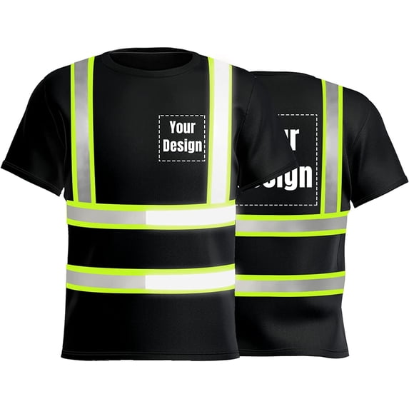 High Visibility Reflective Safety Shirts Custom Your Logo Hi Vis t Shirts Neon Quick Dry Outdoor Work Shirts