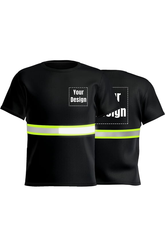 High Visibility Reflective Safety Shirts Custom Your Logo Hi Vis t Shirts Neon Quick Dry Outdoor Work Shirts