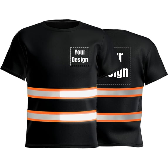 High Visibility Reflective Safety Shirts Custom Your Logo Hi Vis t Shirts Neon Quick Dry Outdoor Work Shirts