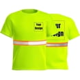 thumbnail image 1 of High Visibility Reflective Safety Shirts Custom Your Logo Hi Vis t Shirts Neon Quick Dry Outdoor Work Shirts, 1 of 7