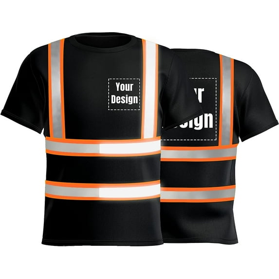High Visibility Reflective Safety Shirts Custom Your Logo Hi Vis t Shirts Neon Quick Dry Outdoor Work Shirts