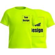 High Visibility Reflective Safety Shirts Custom Your Logo Hi Vis t Shirts Neon Quick Dry Outdoor Work Shirts