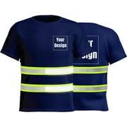 قمصان الأمان العاكسة عالية الرؤية مخصصة لقمصان الشعار Hi Vis من Neon سريعة الجفاف في الهواء الطلق