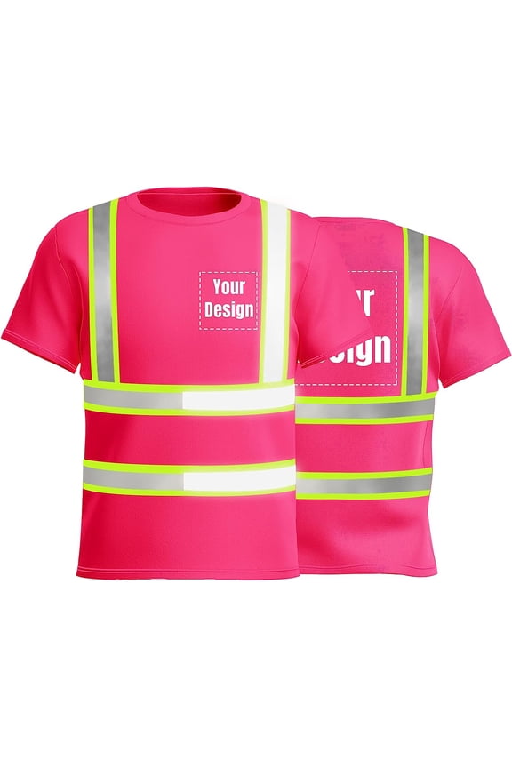 High Visibility Reflective Safety Shirts Custom Your Logo Hi Vis t Shirts Neon Quick Dry Outdoor Work Shirts