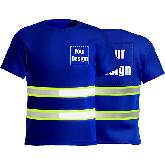 High Visibility Reflective Safety Shirts Custom Your Logo Hi Vis t Shirts Neon Quick Dry Outdoor Work Shirts