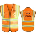 thumbnail image 1 of High Visibility Reflective Safety Vest Customize Logo With 5 Pockets Protective Workwear Outdoor Work Vest, 1 of 15
