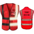 thumbnail image 1 of High Visibility Reflective Safety Vest Customize Logo With 5 Pockets Protective Workwear Outdoor Work Vest, 1 of 15