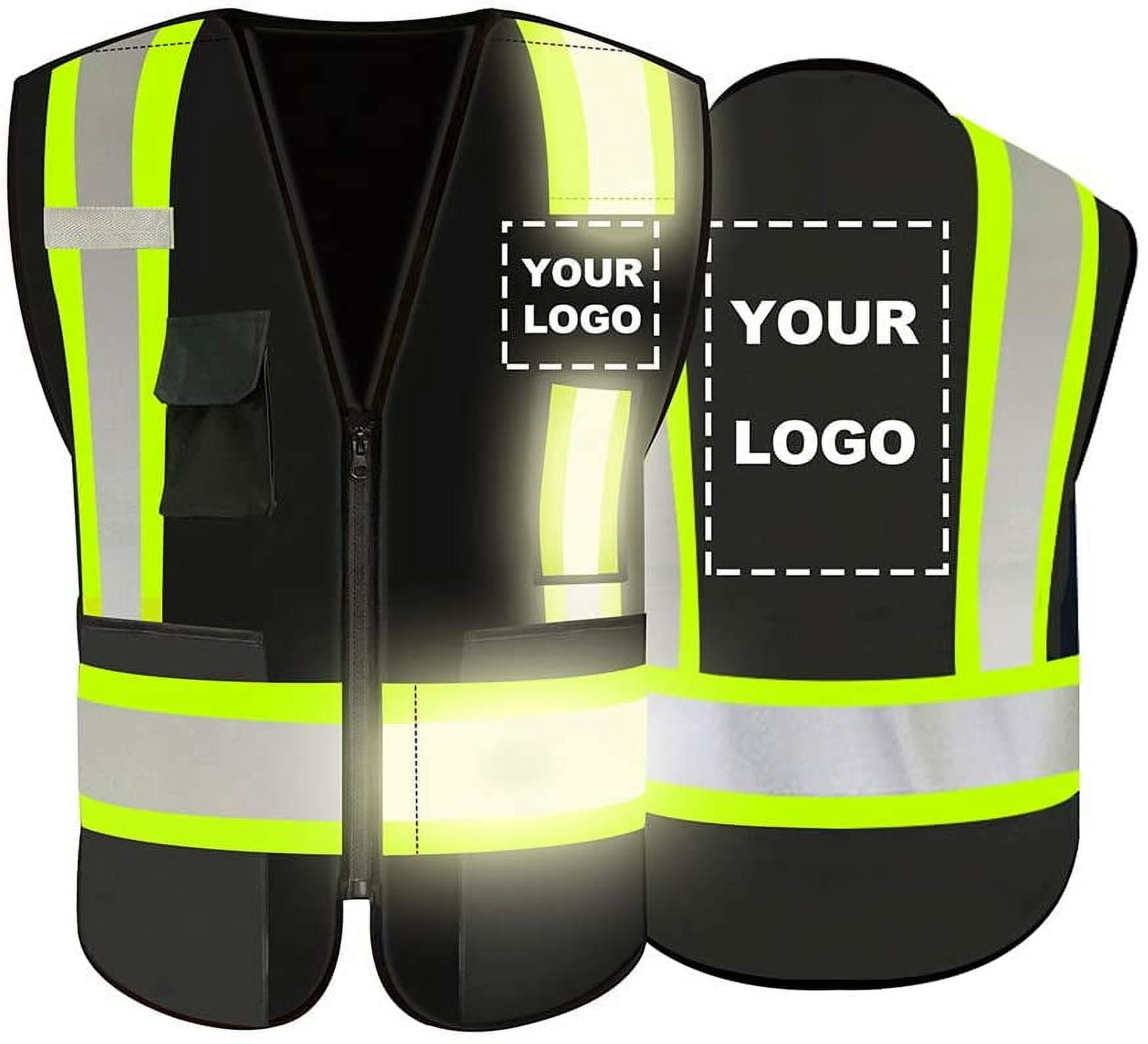High Visibility Reflective Safety Vest Customize Logo With 5 Pockets ...