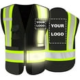 thumbnail image 1 of High Visibility Reflective Safety Vest Customize Logo With 5 Pockets Protective Workwear Outdoor Work Vest, 1 of 15