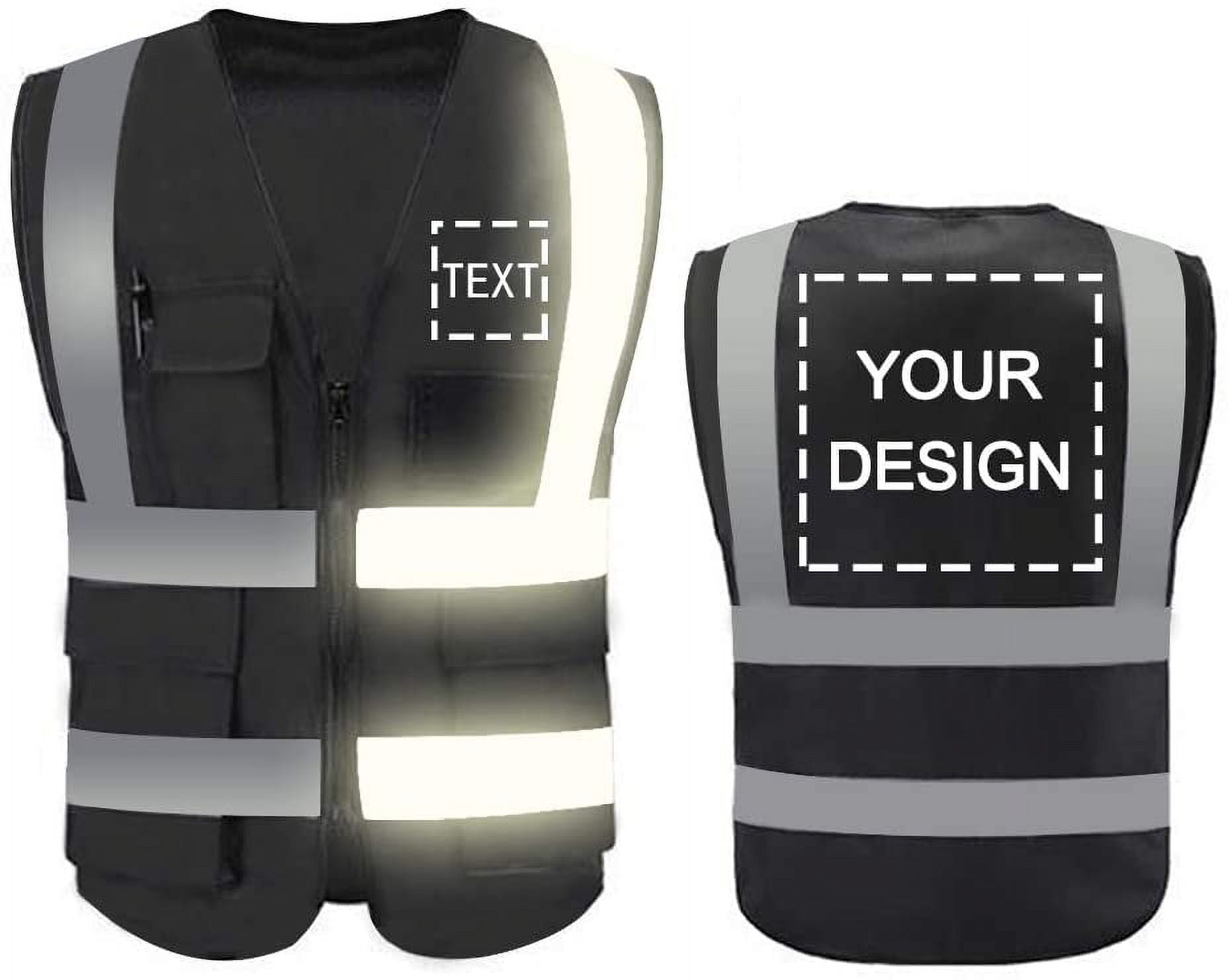 High Visibility Reflective Safety Vest Customize Logo With 5 Pockets ...
