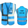 thumbnail image 1 of High Visibility Reflective Safety Vest Customize Logo With 5 Pockets Protective Workwear Outdoor Work Vest, 1 of 15