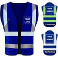 thumbnail image 1 of High Visibility Reflective Safety Vest Customize Logo With 5 Pockets Protective Workwear Outdoor Work Vest, 1 of 13