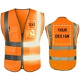 thumbnail image 1 of High Visibility Reflective Safety Vest Customize Logo With 5 Pockets Protective Workwear Outdoor Work Vest, 1 of 15