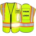 thumbnail image 1 of High Visibility Reflective Safety Vest Customize Logo With 5 Pockets Protective Workwear Outdoor Work Vest, 1 of 15