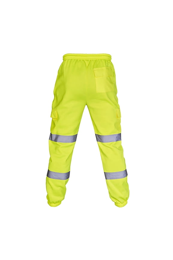 High Visibility Reflective Safety Work Pants for Men Durable, Comfortable, Multi-Pocket Design Ideal for Construction Sites Green 4XL