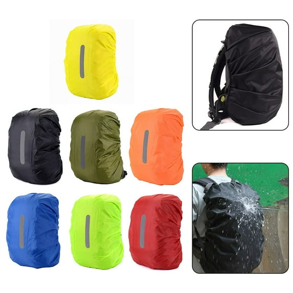 High Visibility Reflective Strip Backpack Rain Cover For Outdoor Travel 800L Green Xl(For 60-70L) Fangkenuo