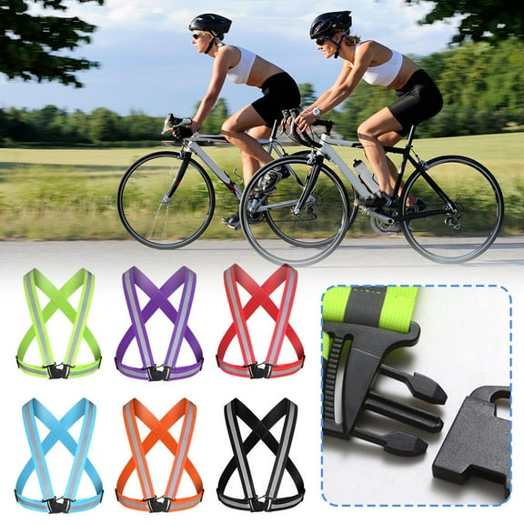 High Visibility Reflective Vest for Cycling, Running, Outdoor Sports - Elastic, Adjustable, One Size Fits Most