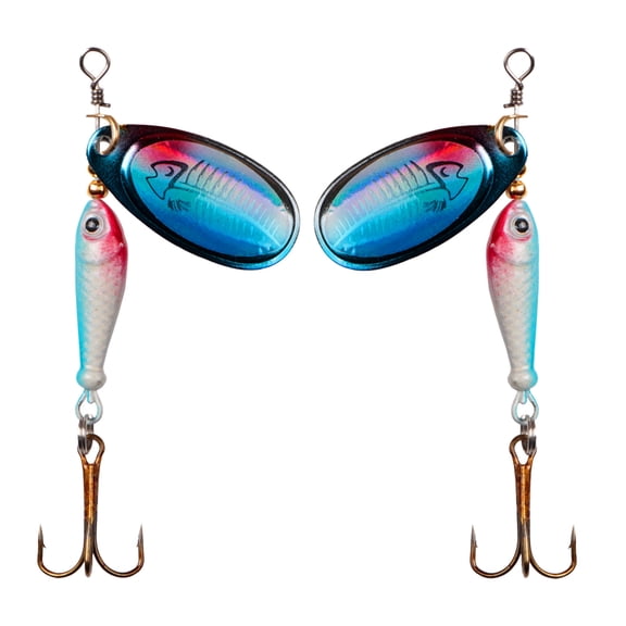 High-Visibility Rotating Metal Spinner Lures, Corrosion-Resistant Design & Multicolor Options for Enhanced Fishing