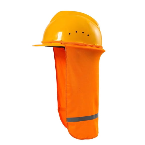 High Visibility Safety Hard Hat Sun Shade with Reflective Strips for Industrial Labor Farming Activity Neck Cover