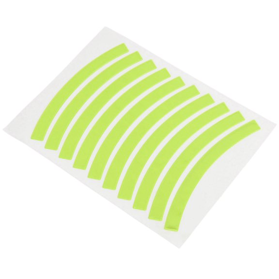 High Visibility Safety Reflective Strips Wheel Decals Waterproof PVC Adhesive Vinyl Lattice Night Glow Tape for Kids Balance Bicycle Rims, Fluorescent Yellow (4.1x5.3 in / 10.5x13.5 cm)