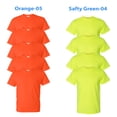 thumbnail image 1 of High Visibility Safety T-Shirt | Gildan DryBlend Short Sleeve Shirt, Orange and Green Color Hi Vis Tee | Pack 9, Size-5XL, 1 of 6