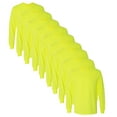thumbnail image 1 of High Visibility Safety T-Shirt | Gildan Long Sleeve Shirts, Safety Green Tee | Pack of 9, Size-M, 1 of 6