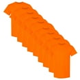 thumbnail image 1 of High Visibility Safety T-Shirt | Gildan Short-Sleeve Shirt, Safety Orange Tee | Pack 9, Size-5XL, 1 of 6