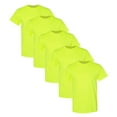 thumbnail image 1 of High Visibility Safety T-Shirts | Gildan Heavy Cotton Hi Vis T-Shirt for Comfortable Working Experience - Safety Green | S Size - 5 Pack, 1 of 5