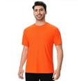 thumbnail image 1 of High Visibility Safety T-Shirts for Men, Moisture Wicking Hi Vis Work Shirt | Safety Neon Orange 5.1oz 100% Polyester Quick Dry Tees, Size S, 1 of 7