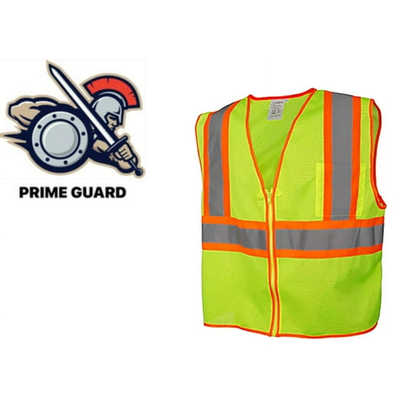 U.S.A. High Visibility Safety Vest - ANSI Class 2 - Neon Yellow -Reflective Vest 5X