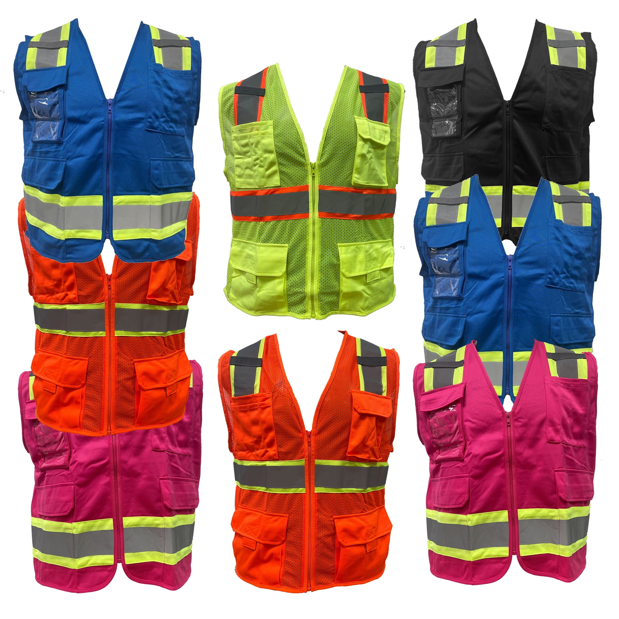 Unittype High Visibility Safety Vests - 30 Pack, Reflective Mesh Vests For Outdoor Work, Running, Events