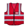 thumbnail image 1 of High Visibility Safety Vest for Men Women Sleeveless Reflective Strips T-Shirts Mesh Hi Vis Full zip Class 2 Shirt with Pockets, 1 of 6