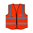 thumbnail image 1 of High Visibility Safety Vest for Men Women Sleeveless Reflective Strips T-Shirts Mesh Hi Vis Full zip Class 2 Shirt with Pockets, 1 of 6