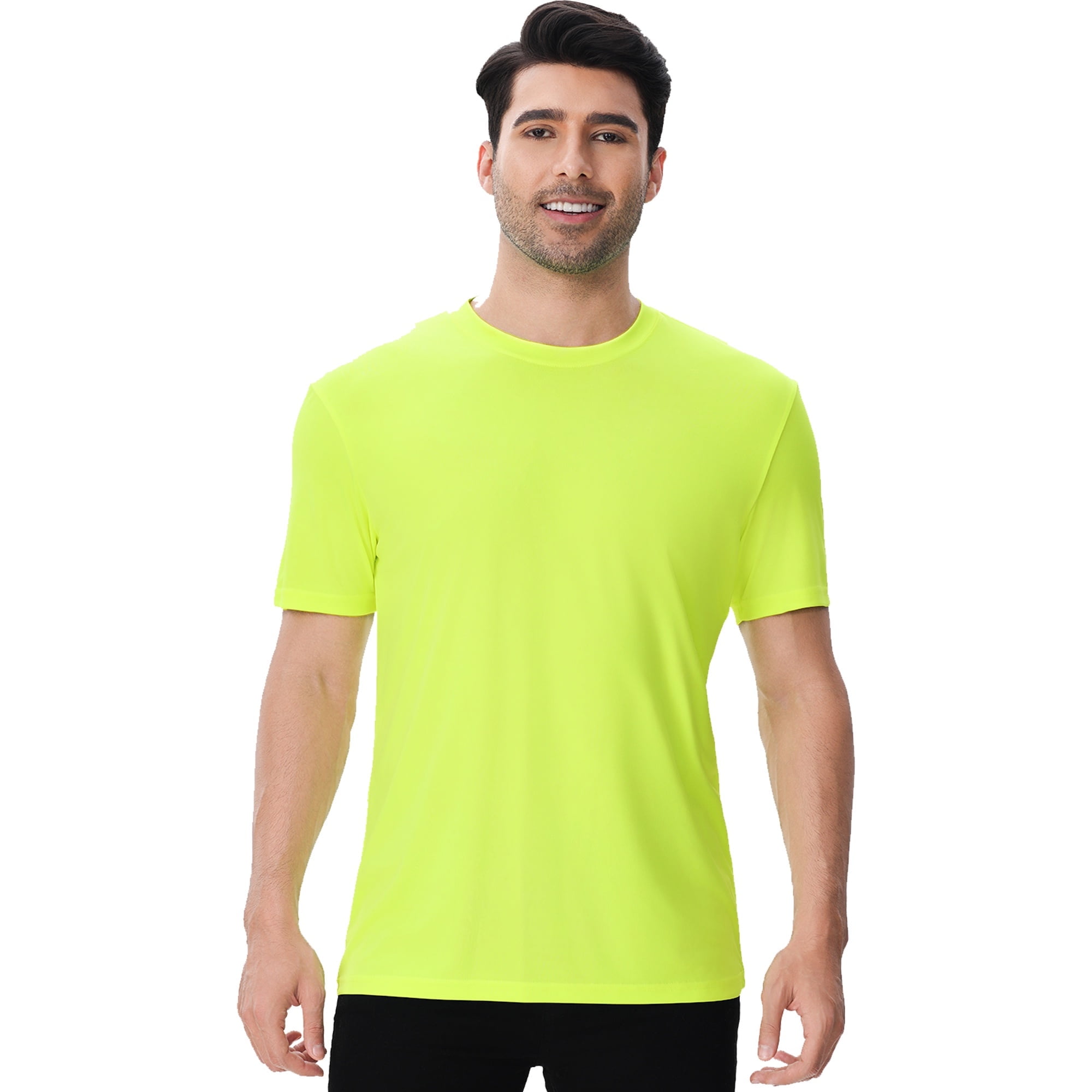 High Visibility Safety Work T-Shirt for Men Dry Fit Poly Short