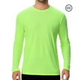 thumbnail image 1 of High Visibility Safety Work T-Shirt for Men | Hi Vis Reflective Work Wear Shirts in Long Sleeve Safety Neon Green S, 1 of 5