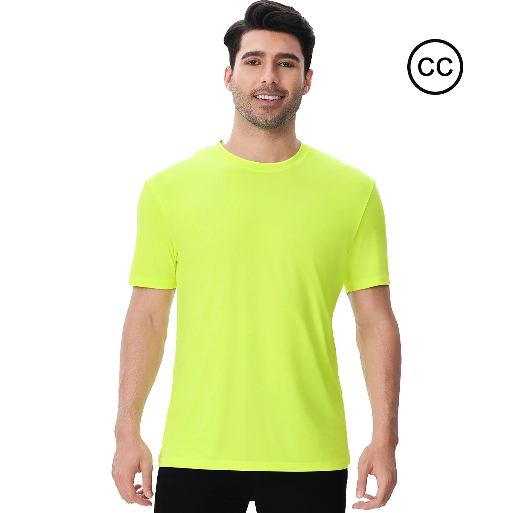 High Visibility Safety Work T-Shirt for Men, Moisture Wicking Hi