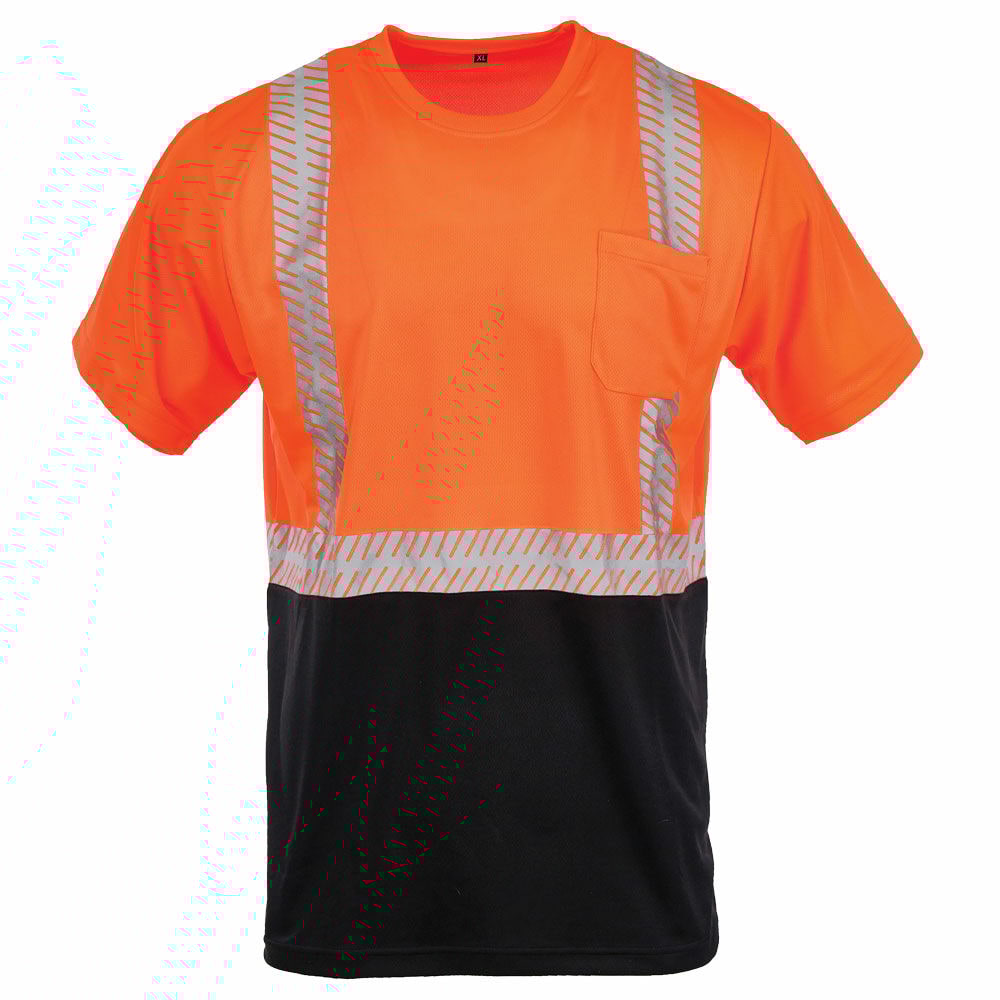 thumbnail image 1 of High Visibility Shirt, Short Sleeve, Pocket, Class 2, Orange, SM, SAFEGEAR, 1 of 1