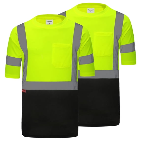 High Visibility Shirts for Men Women, Quick Dry Safety Short Sleeves T ...