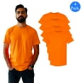 thumbnail image 1 of High Visibility Short Sleeve T-Shirts for Men 2XL Size | Gildan 4 Pack Hi Vis Work Shirts 50/50 cotton/polyester Safety Crew Neck Tee Shirts, 1 of 5