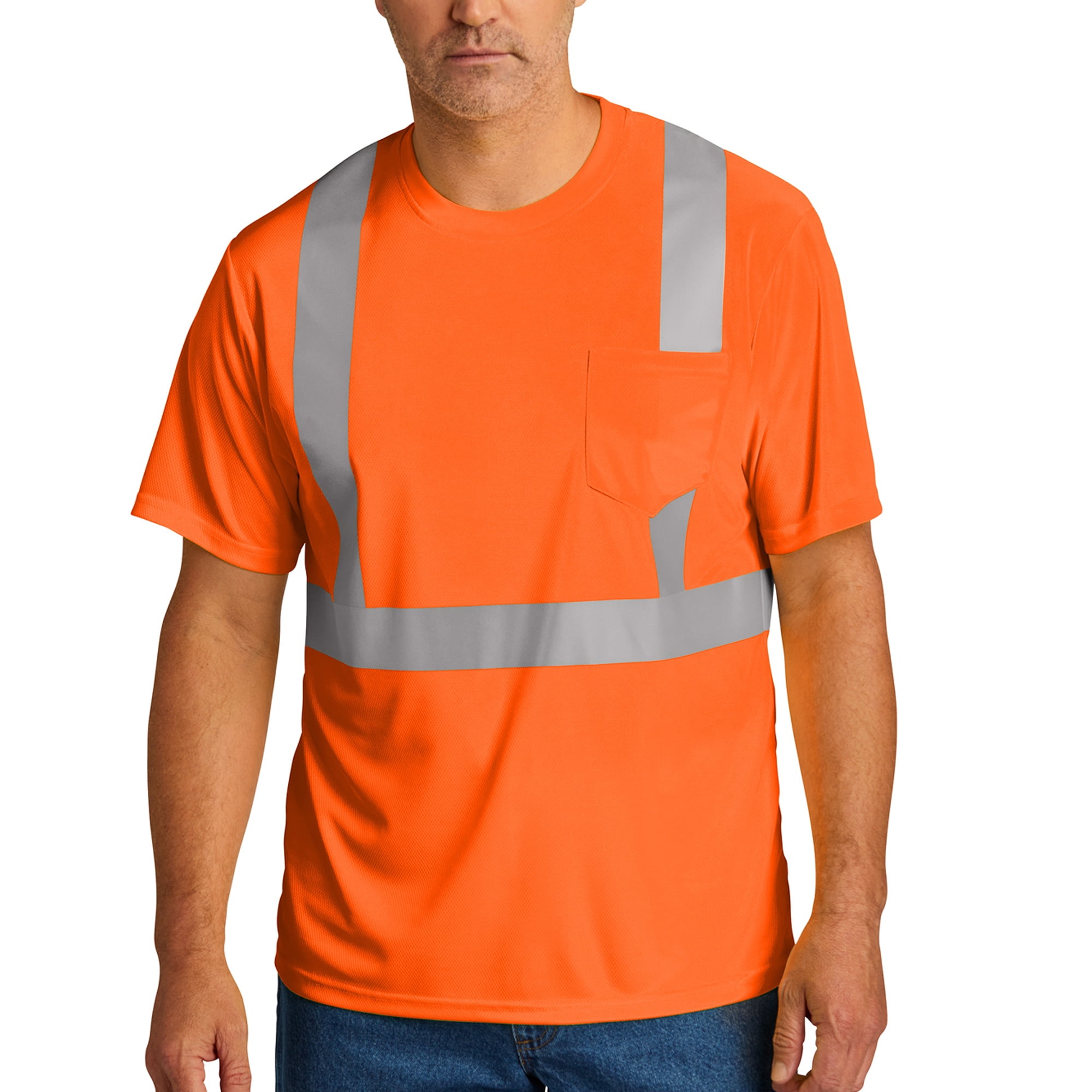 High Visibility Short Sleeve T-Shirts for Men Hi Vis Reflective Class 2 ...