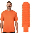 thumbnail image 1 of High Visibility Short Sleeve Workwear Tee, 100% Polyester, Hi Vis Men's Zone Performance Mesh T-Shirt (Safety Orange 10 Pack,XS), 1 of 7