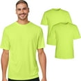 thumbnail image 1 of High Visibility Short Sleeve Workwear Tee, 100% Polyester, Hi Vis Men's Zone Performance Mesh T-Shirt (Safety Yellow 2 Pack,2XL), 1 of 7