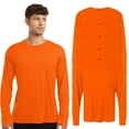 thumbnail image 1 of High Visibility Short Sleeve Workwear Tee, 100% Polyester Hi Vis Pro-Lock Performance Long Sleeve T-Shirt (Neon Orange 5 Pack, M), 1 of 7