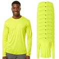 thumbnail image 1 of High Visibility Short Sleeve Workwear Tee, 100% Polyester Hi Vis Pro-Lock Performance Long Sleeve T-Shirt (Neon Yellow 10 Pack, S), 1 of 7