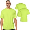 thumbnail image 1 of High Visibility Short Sleeve Workwear Tee, 100% Polyester Hi Vis Unisex Capital Performance T-Shirt ( Safety Green 2 Pack, L), 1 of 7